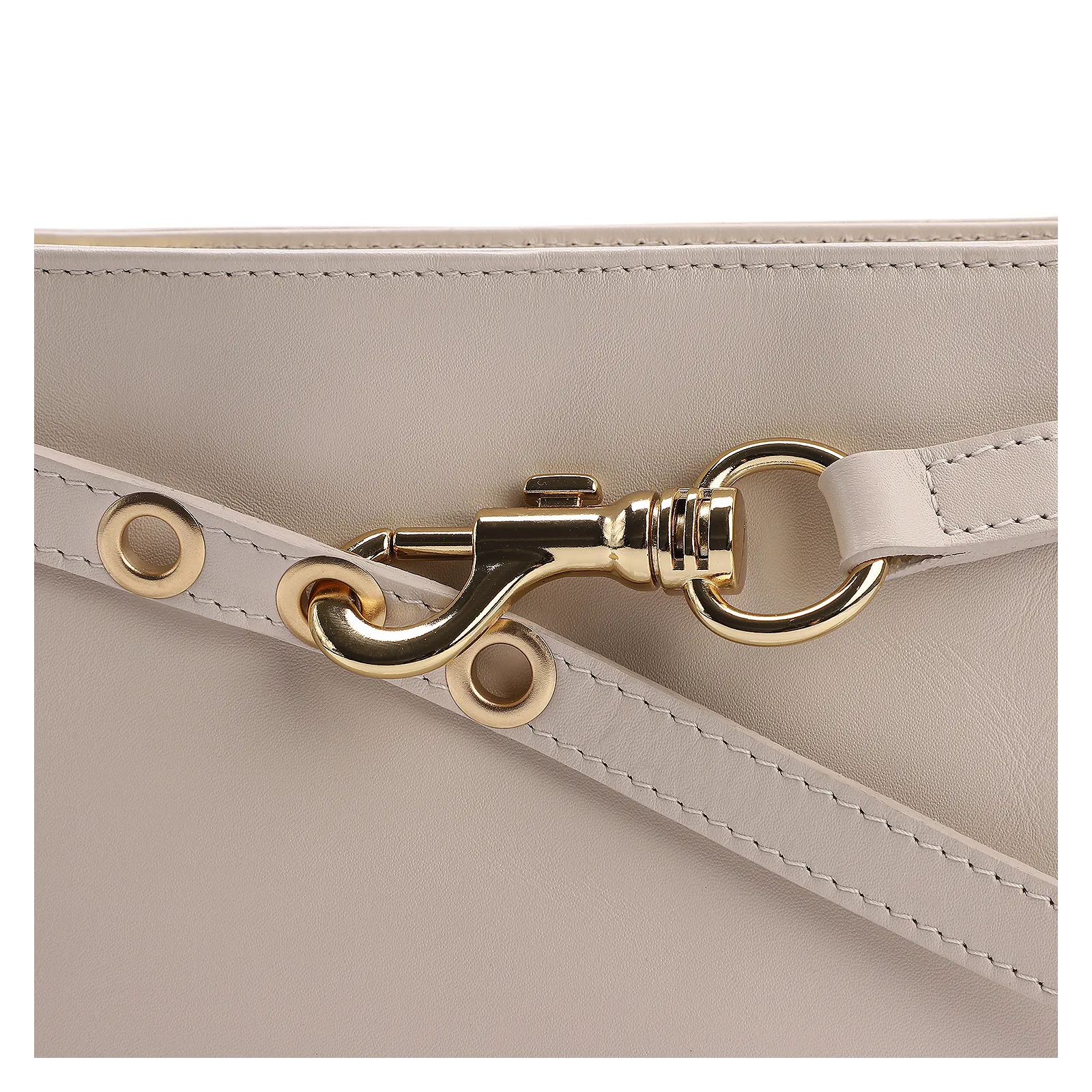 Bolsa Transversal Couro Off White