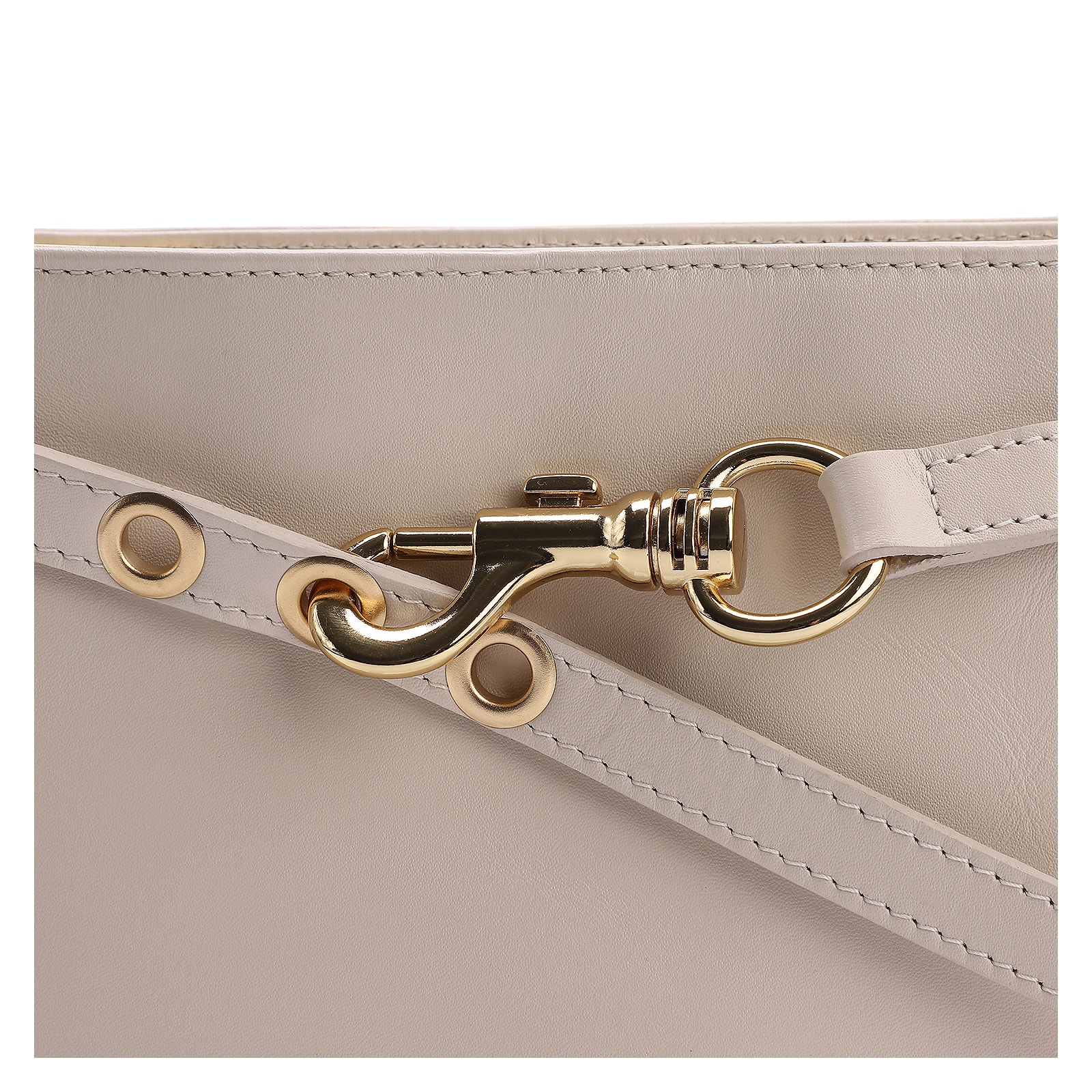 Bolsa Transversal Couro Off White