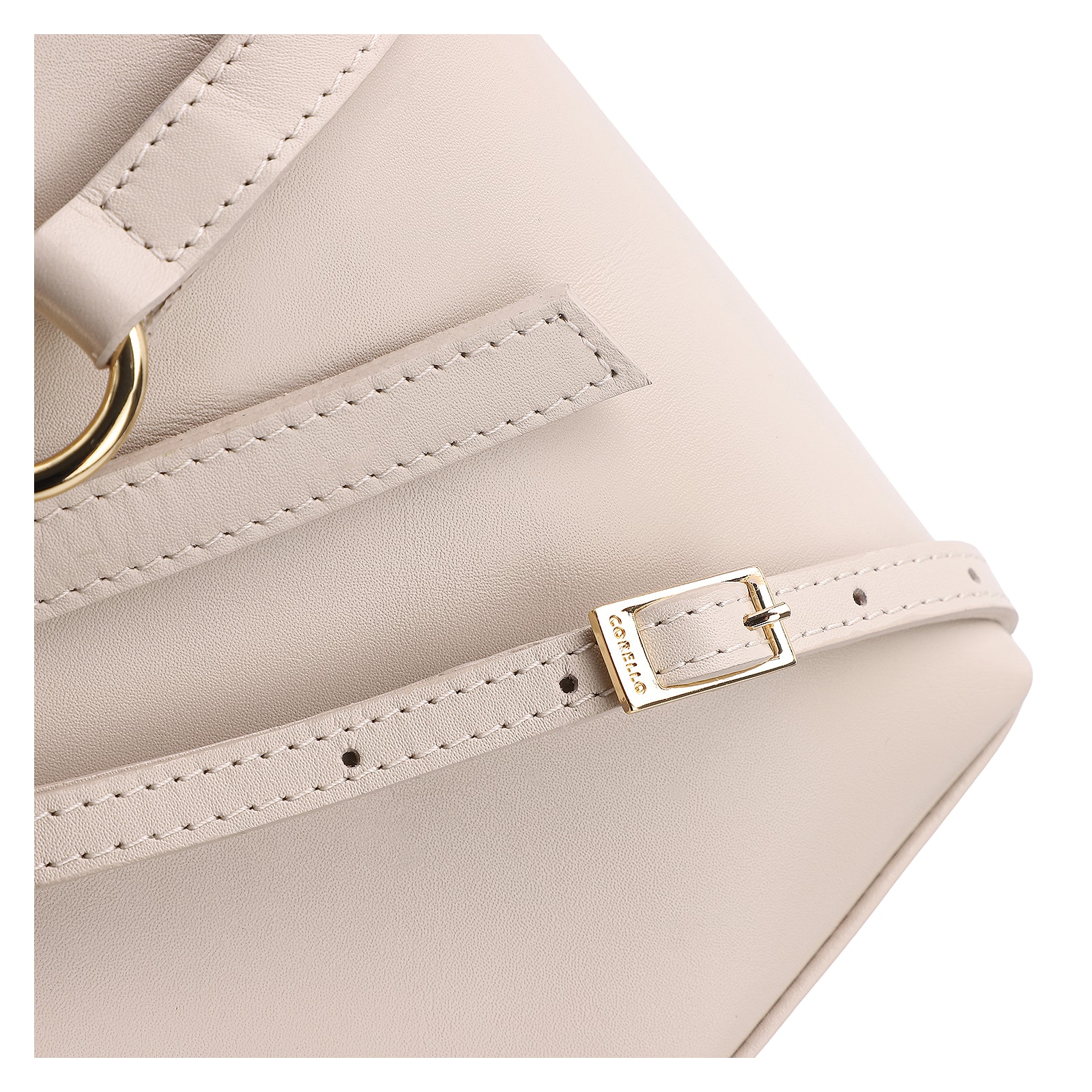 Bolsa Transversal Couro Off White