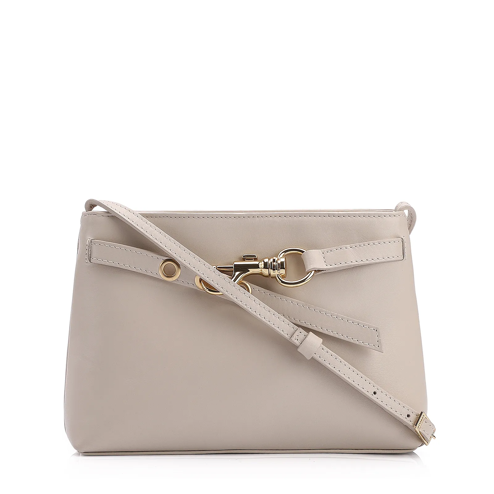 Bolsa Transversal Couro Off White