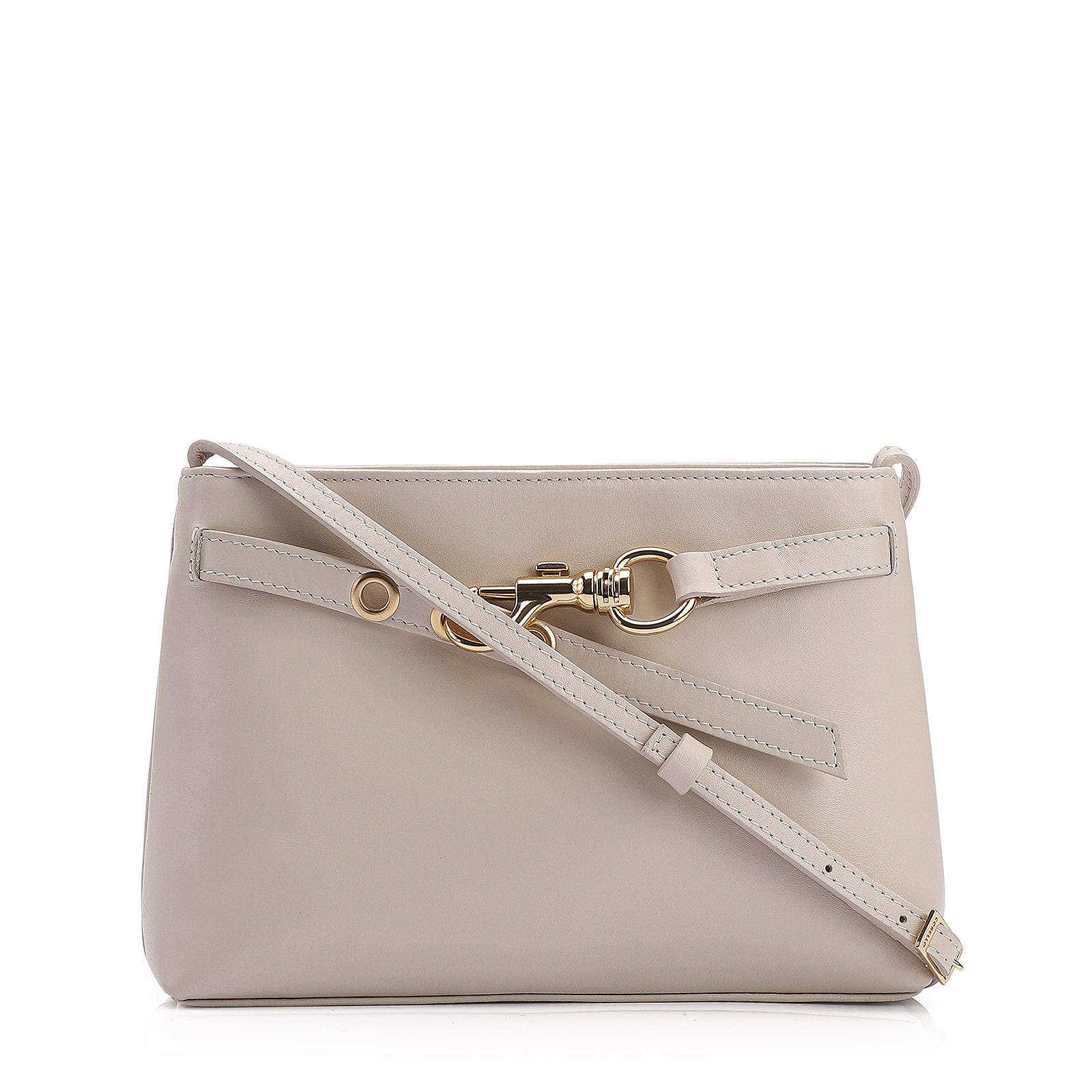 Bolsa Transversal Couro Off White