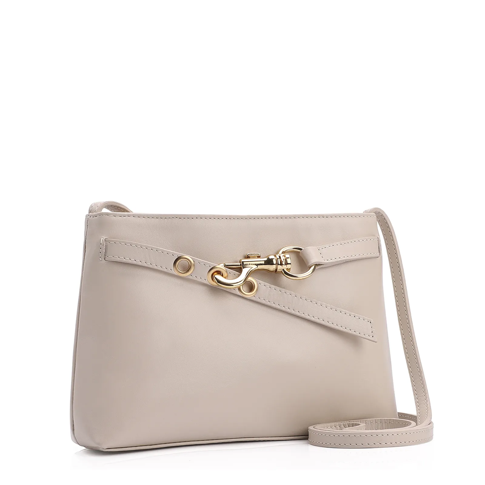 Bolsa Transversal Couro Off White