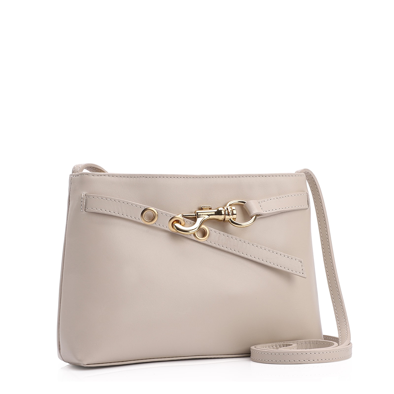 Bolsa Transversal Couro Off White