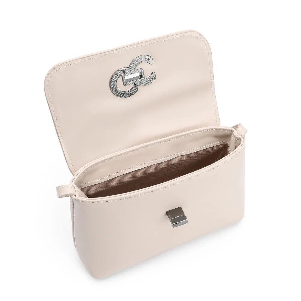Bolsa Transversal Couro Off White - imagem 4