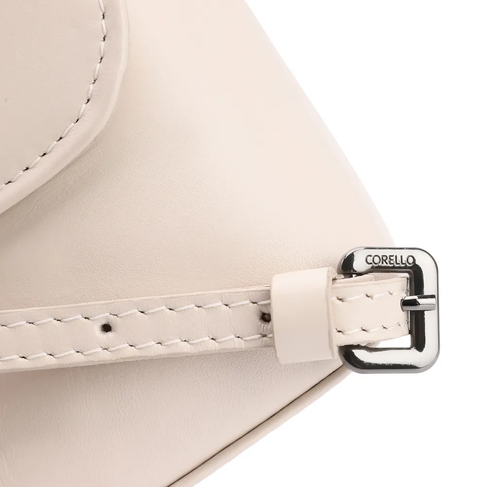 Bolsa Transversal Couro Off White - imagem 5