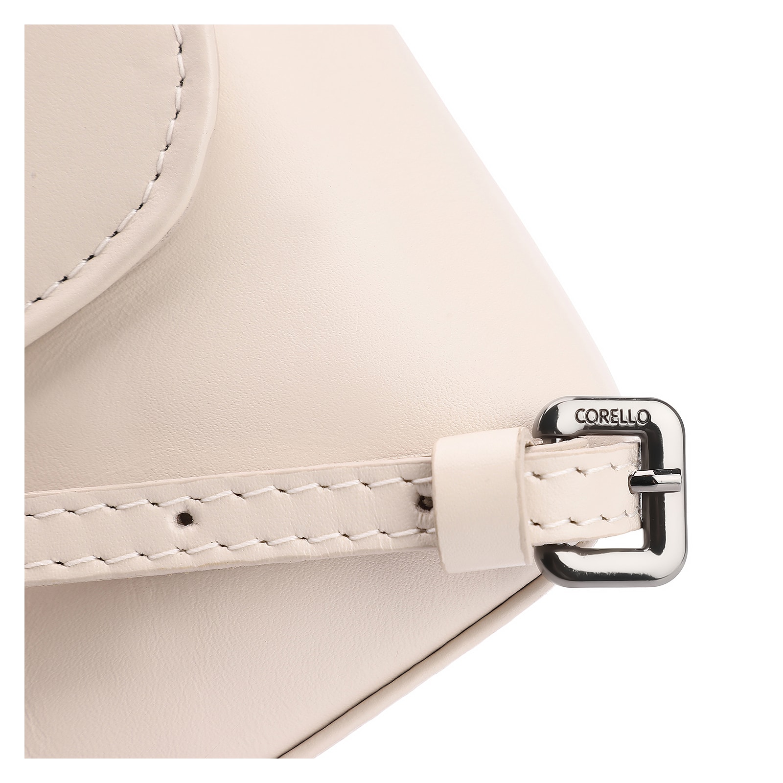 Bolsa Transversal Couro Off White