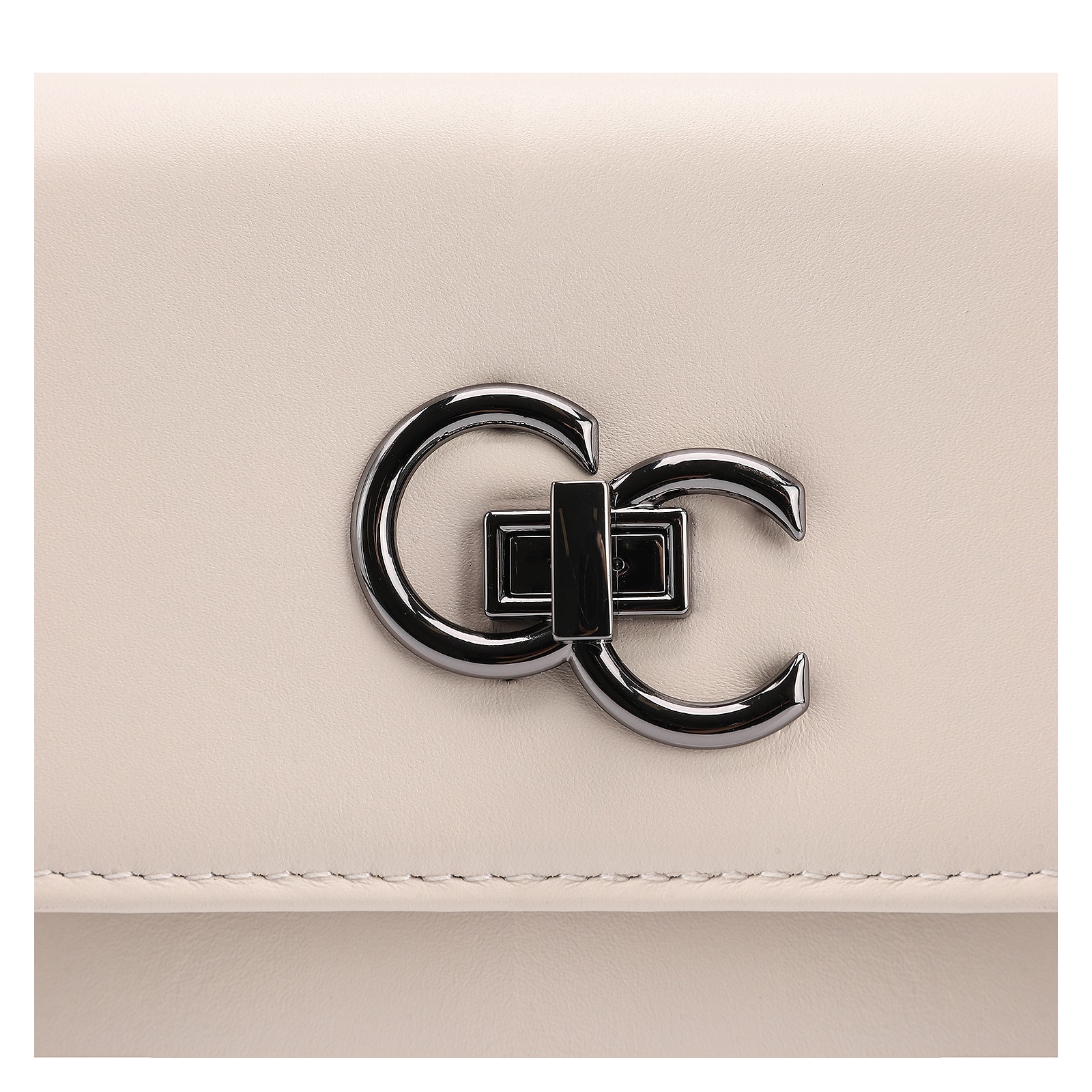 Bolsa Transversal Couro Off White