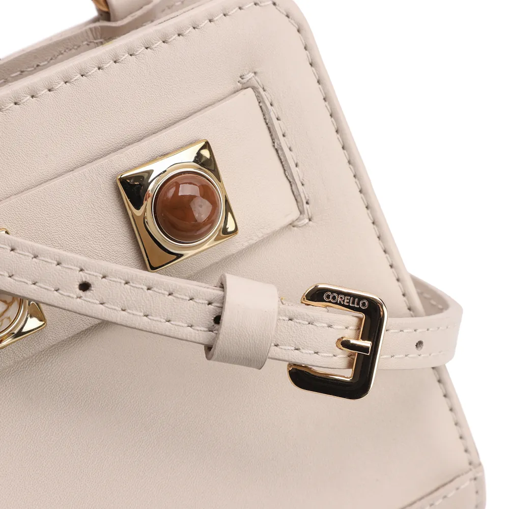 Bolsa Transversal Couro Off White - imagem 5