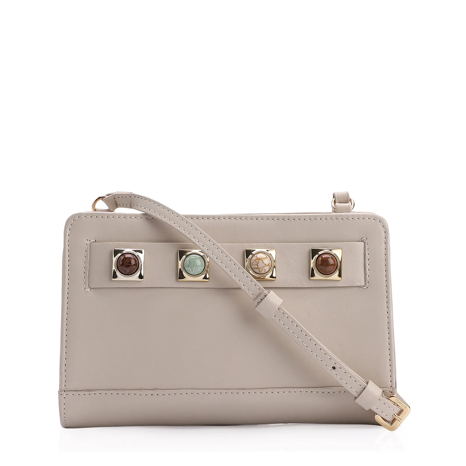 Bolsa Transversal Couro Off White
