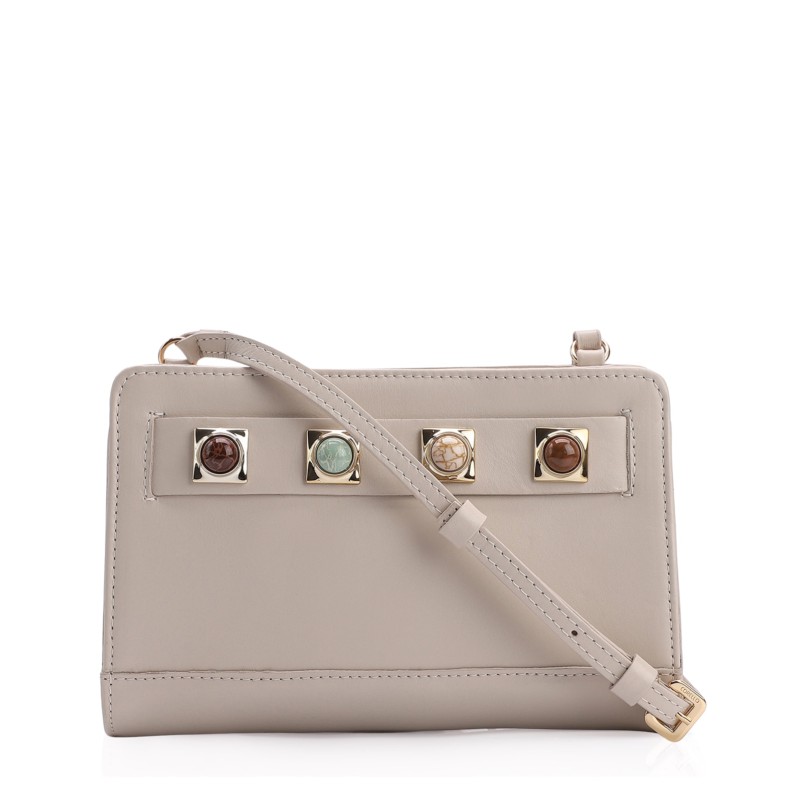Bolsa Transversal Couro Off White