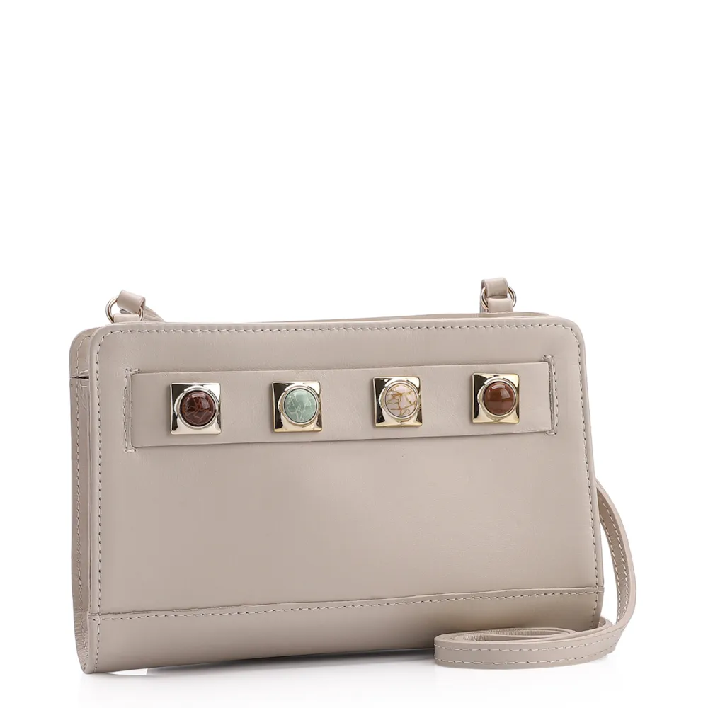 Bolsa Transversal Couro Off White - imagem 2