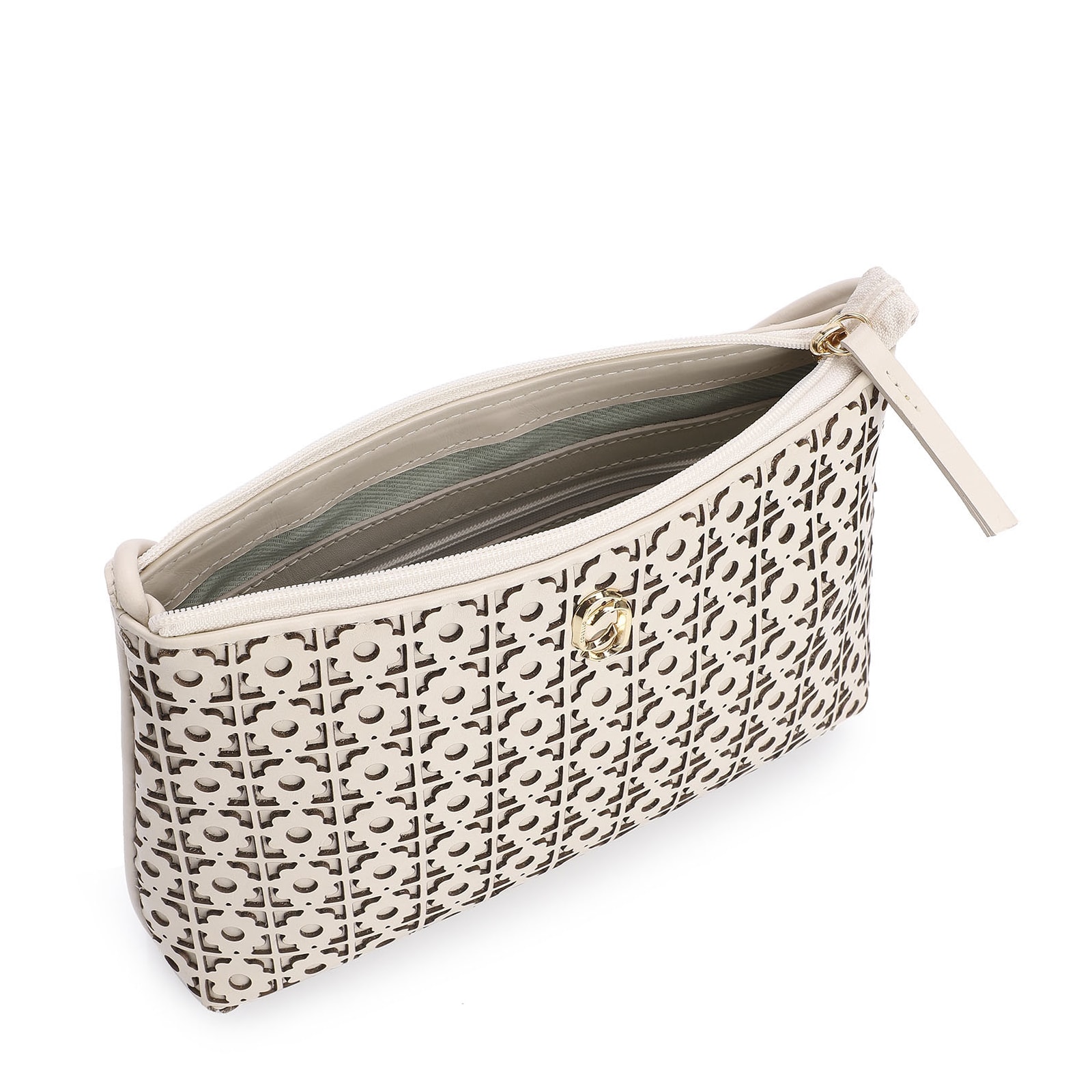 Bolsa Transversal Couro Off White