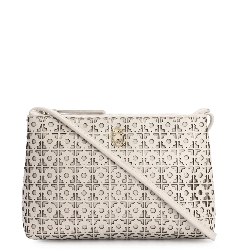 Bolsa Transversal Couro Off White