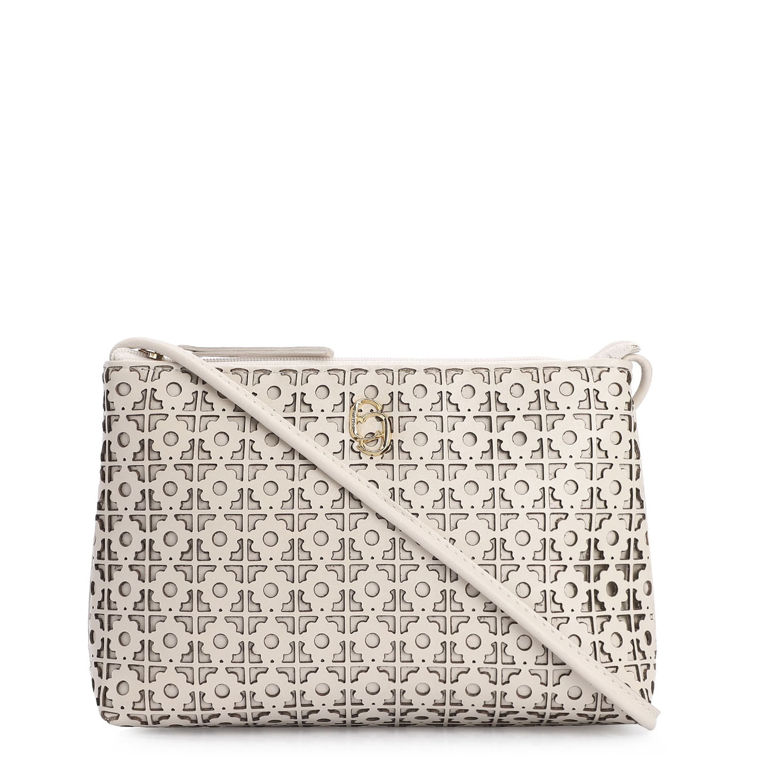 Bolsa Transversal Couro Off White