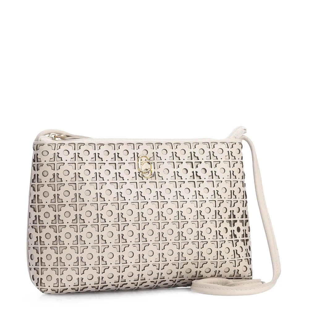 Bolsa Transversal Couro Off White - imagem 2