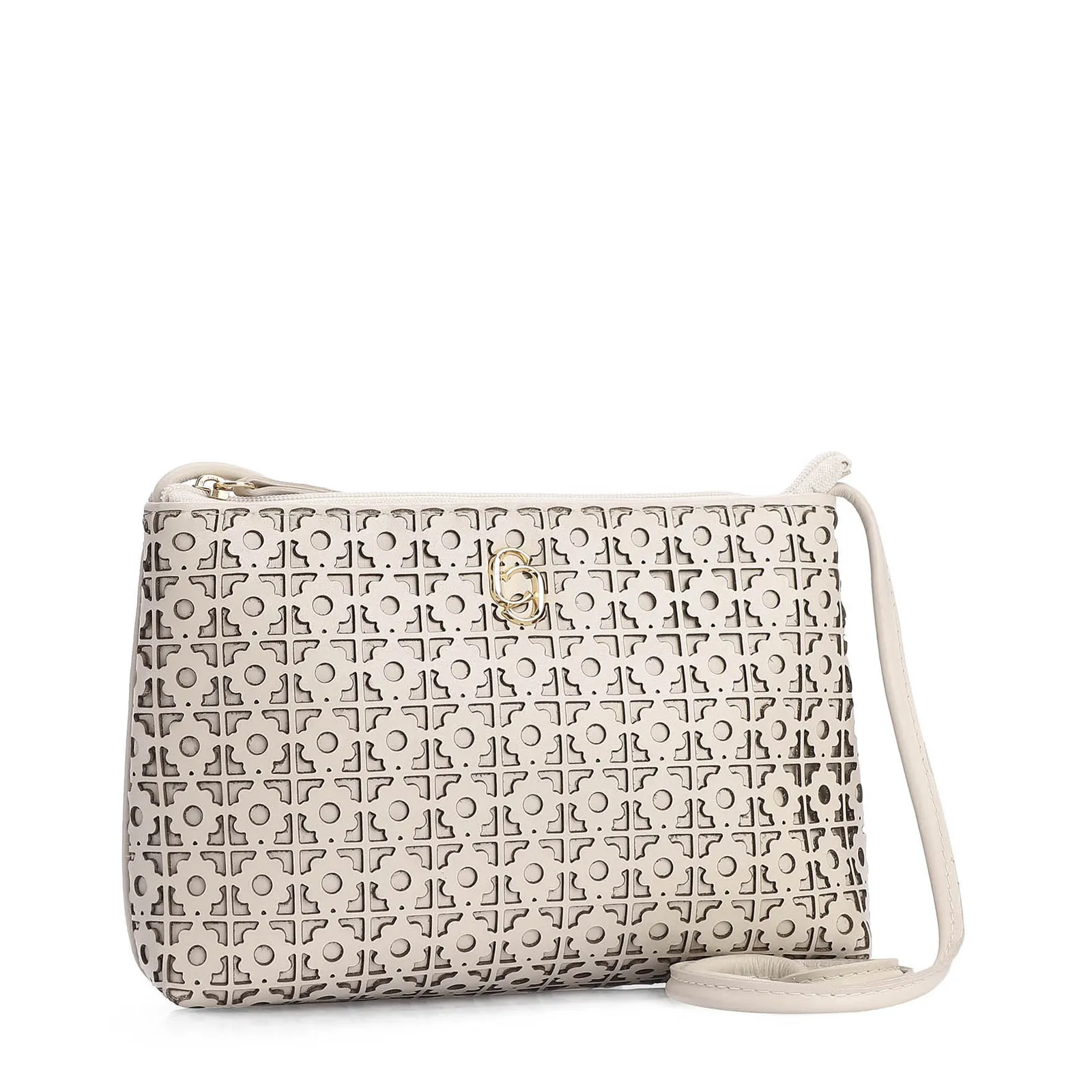 Bolsa Transversal Couro Off White