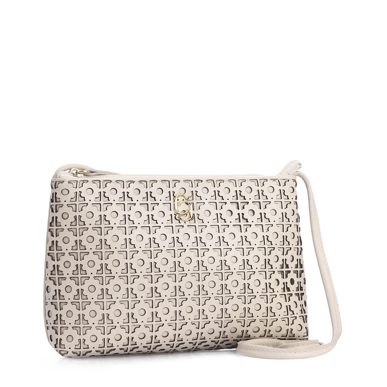 Bolsa Transversal Couro Off White