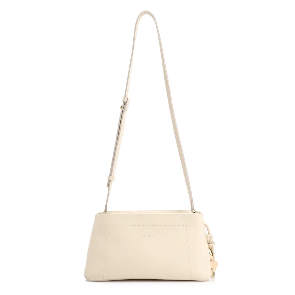 Bolsa Transversal Couro Off White