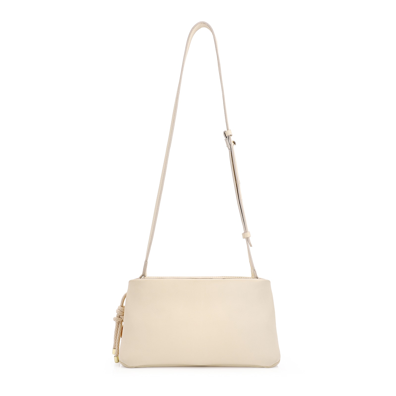 Bolsa Transversal Couro Off White