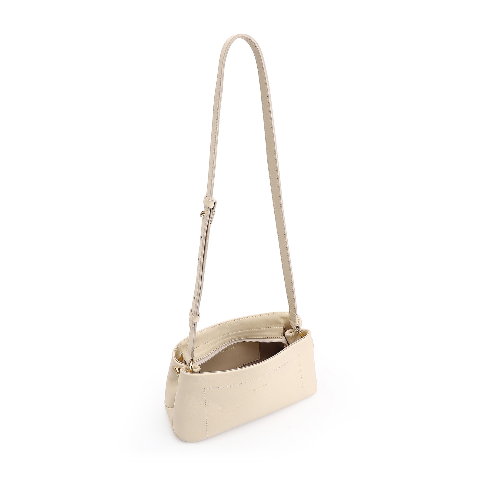 Bolsa Transversal Couro Off White