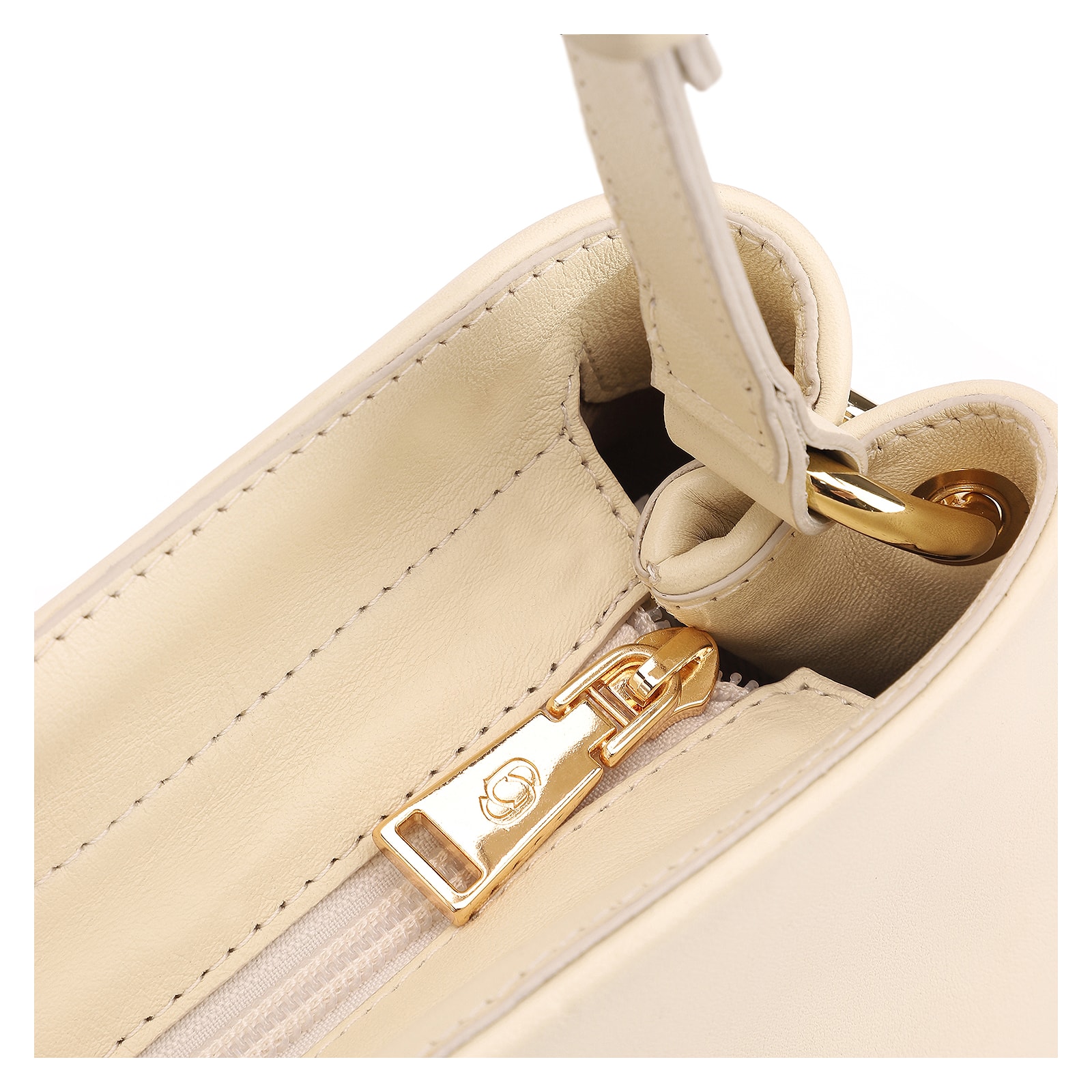  Bolsa Transversal Couro Off White