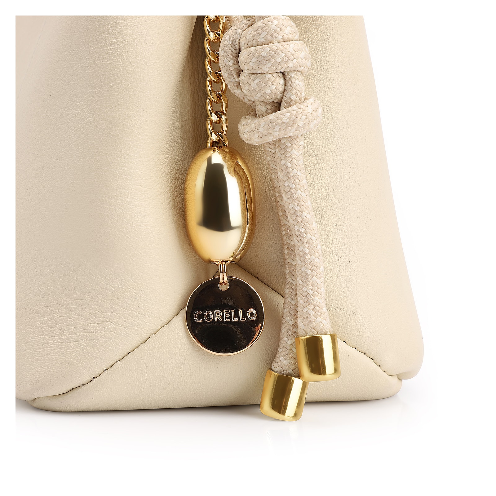 Bolsa Transversal Couro Off White