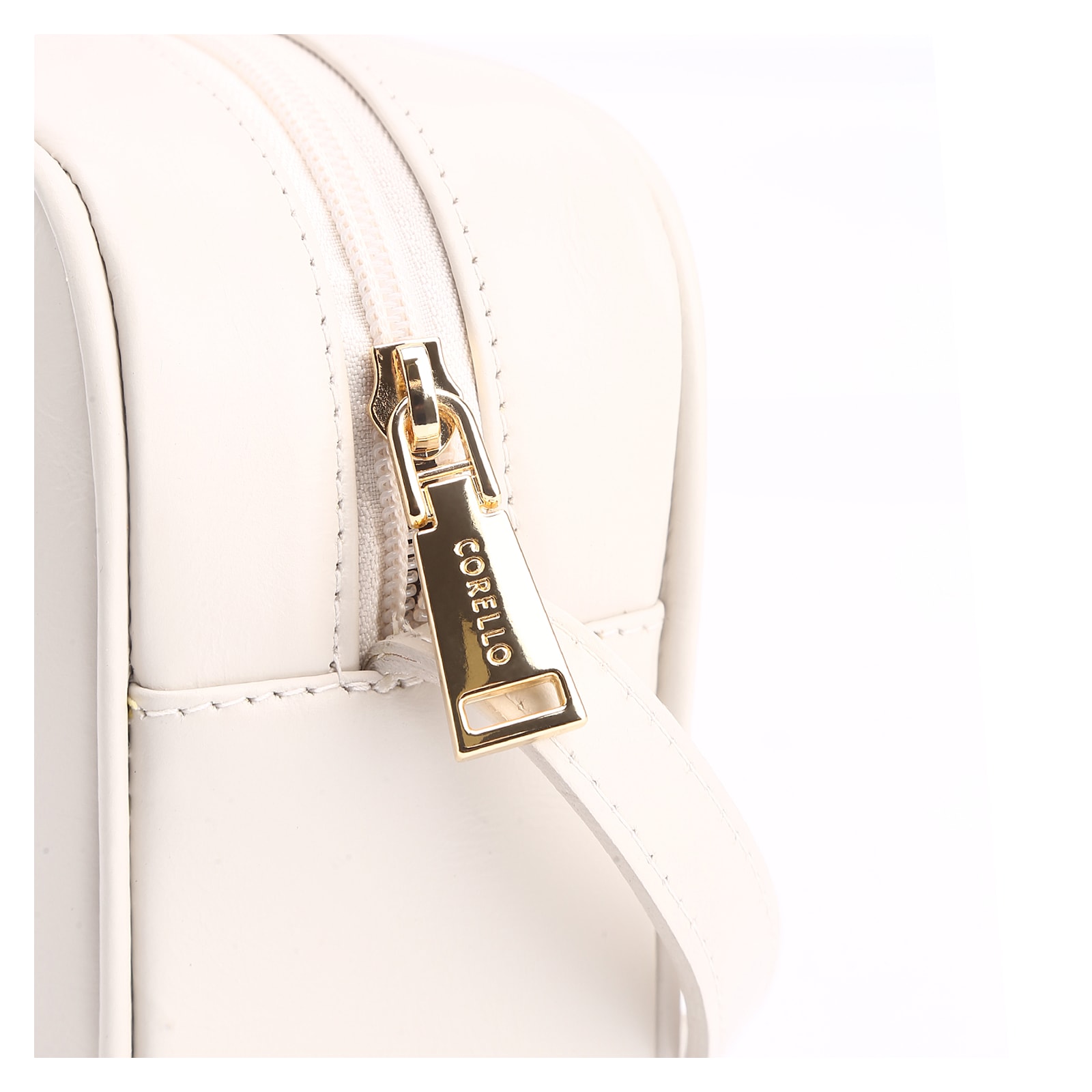 Bolsa Transversal Couro Off White