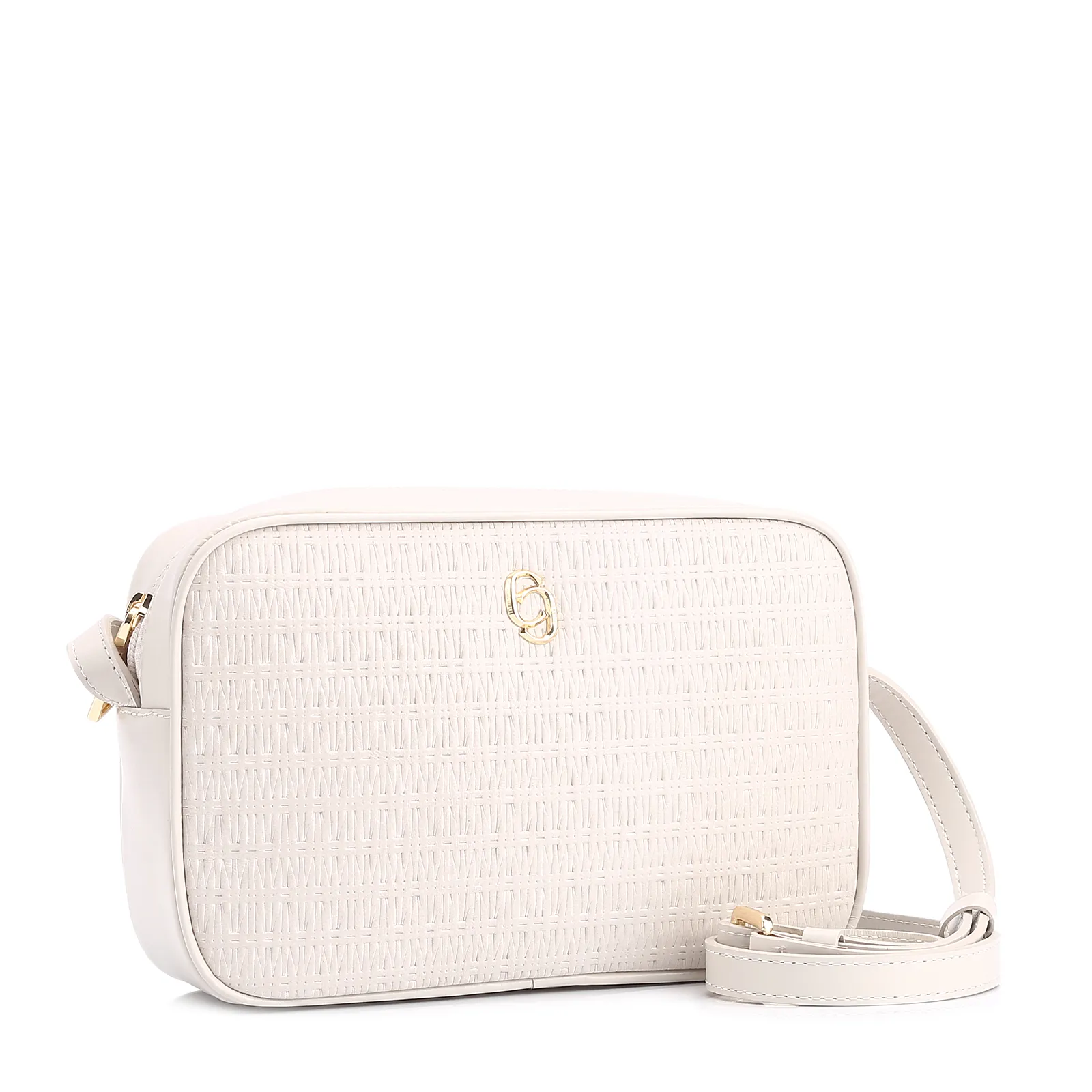 Bolsa Transversal Couro Off White