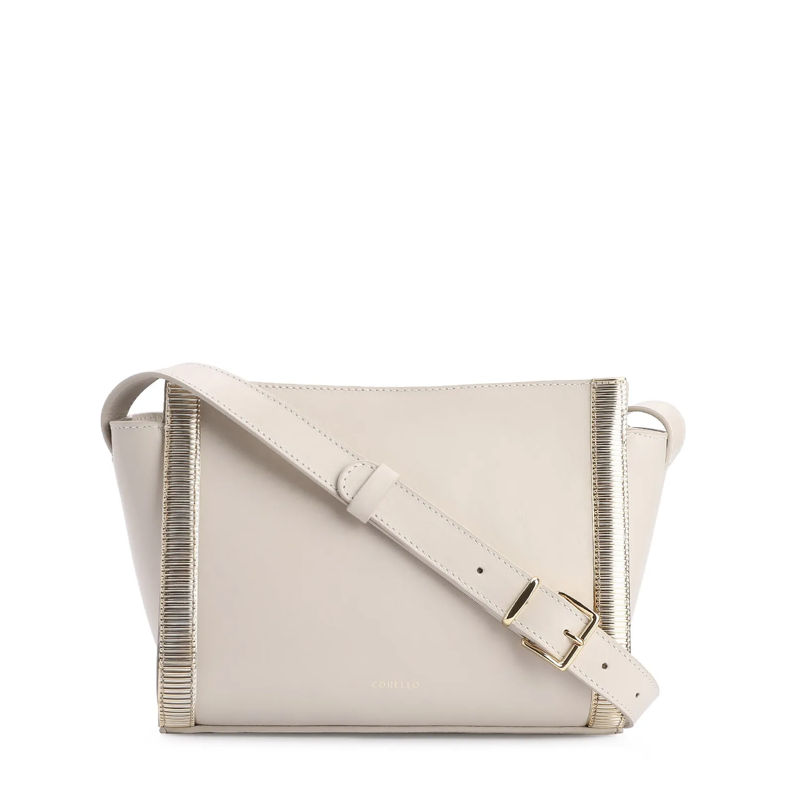 Bolsa Transversal Couro Off White