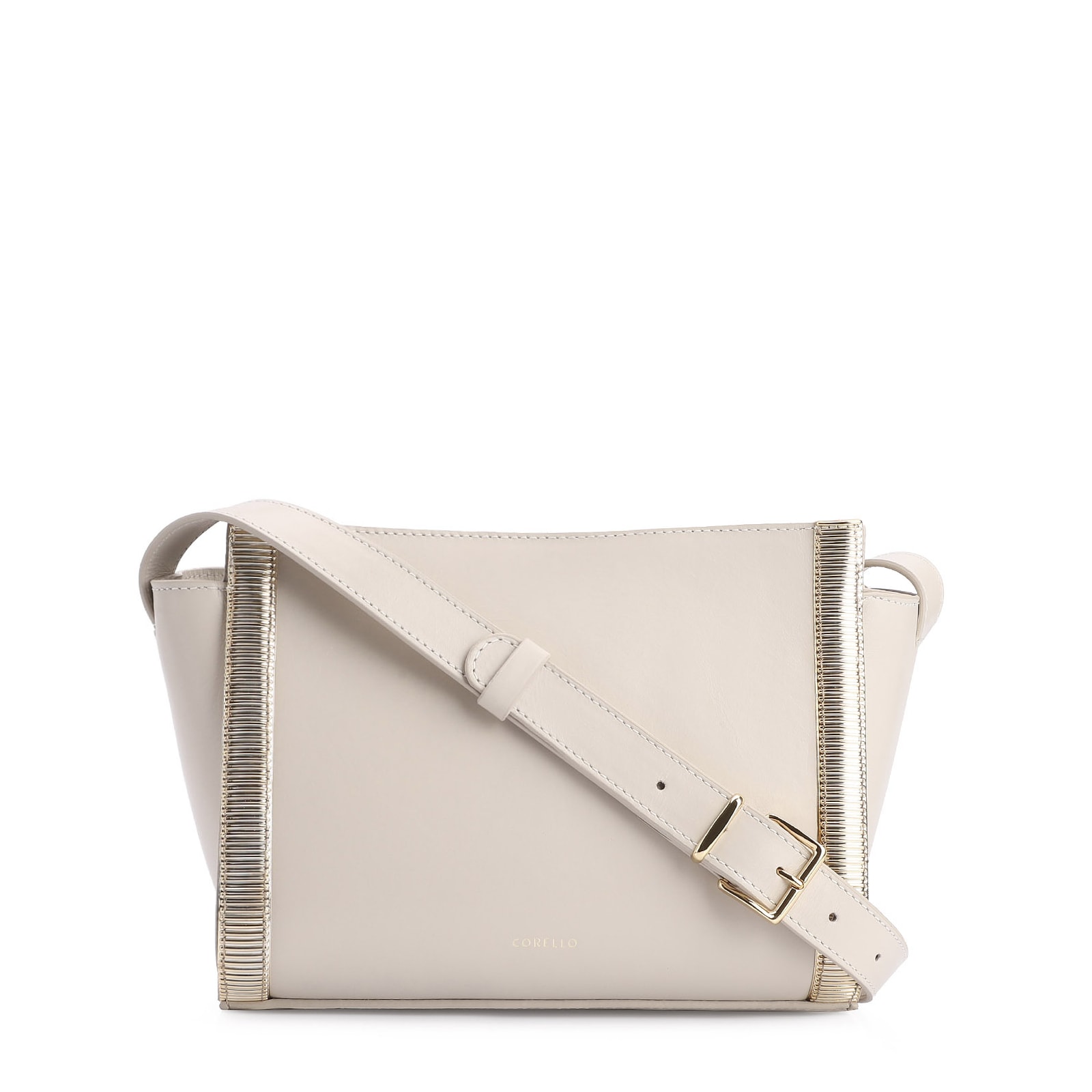 Bolsa Transversal Couro Off White