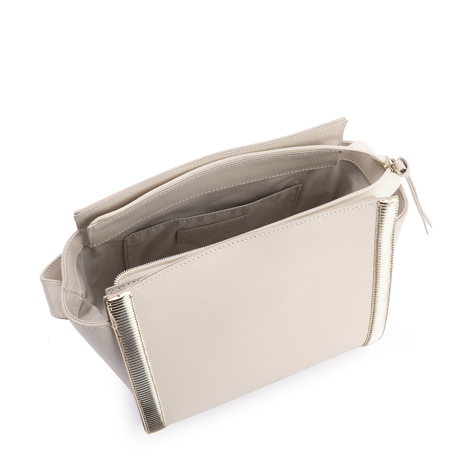 Bolsa Transversal Couro Off White
