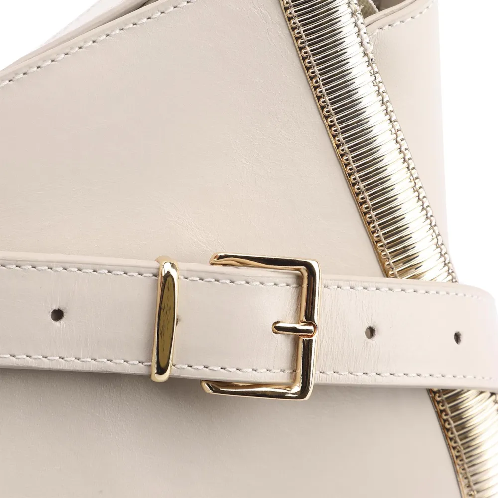 Bolsa Transversal Couro Off White - imagem 5