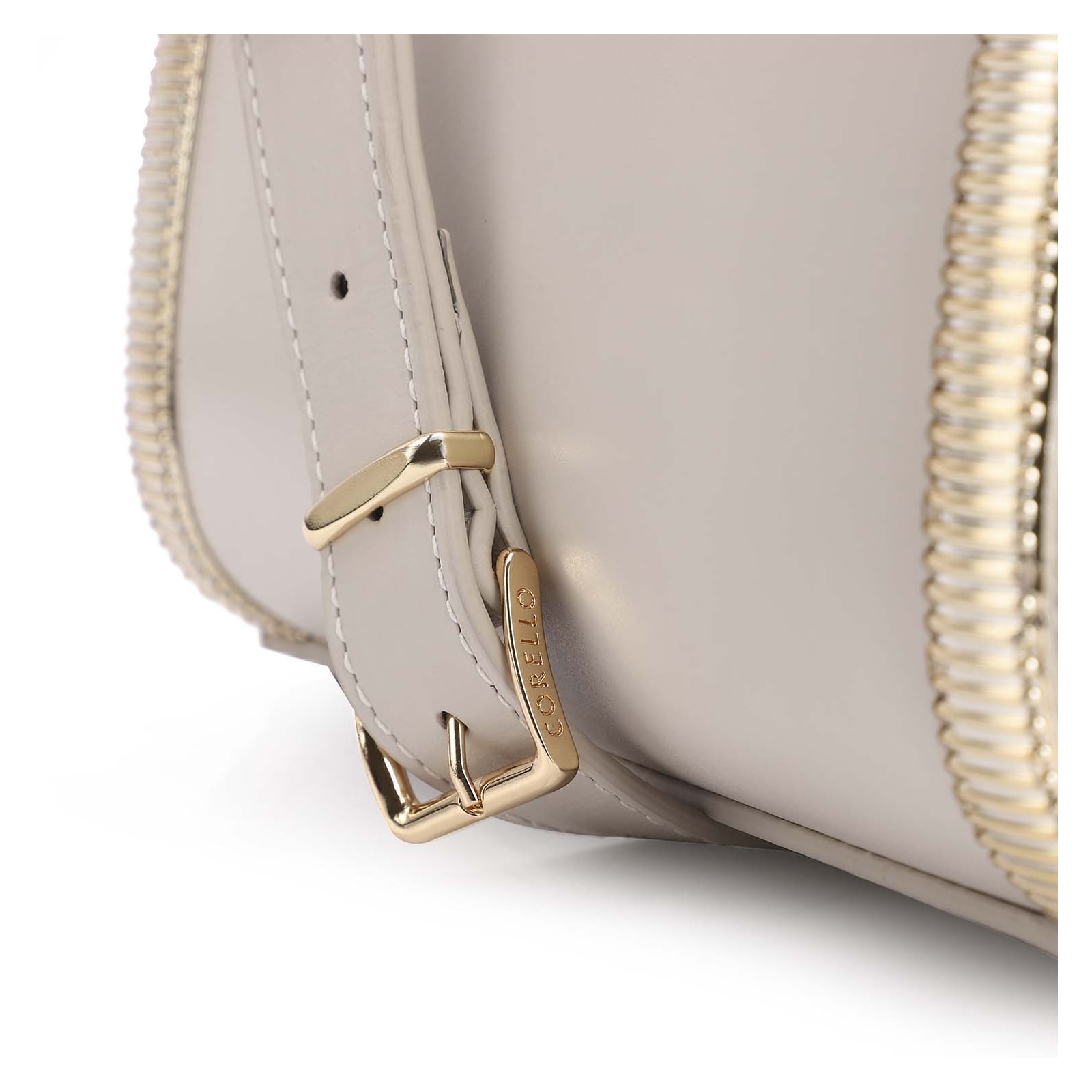 Bolsa Transversal Couro Off White