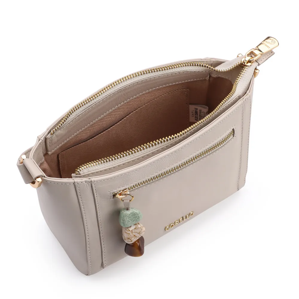 Bolsa Transversal Couro Off White - imagem 4