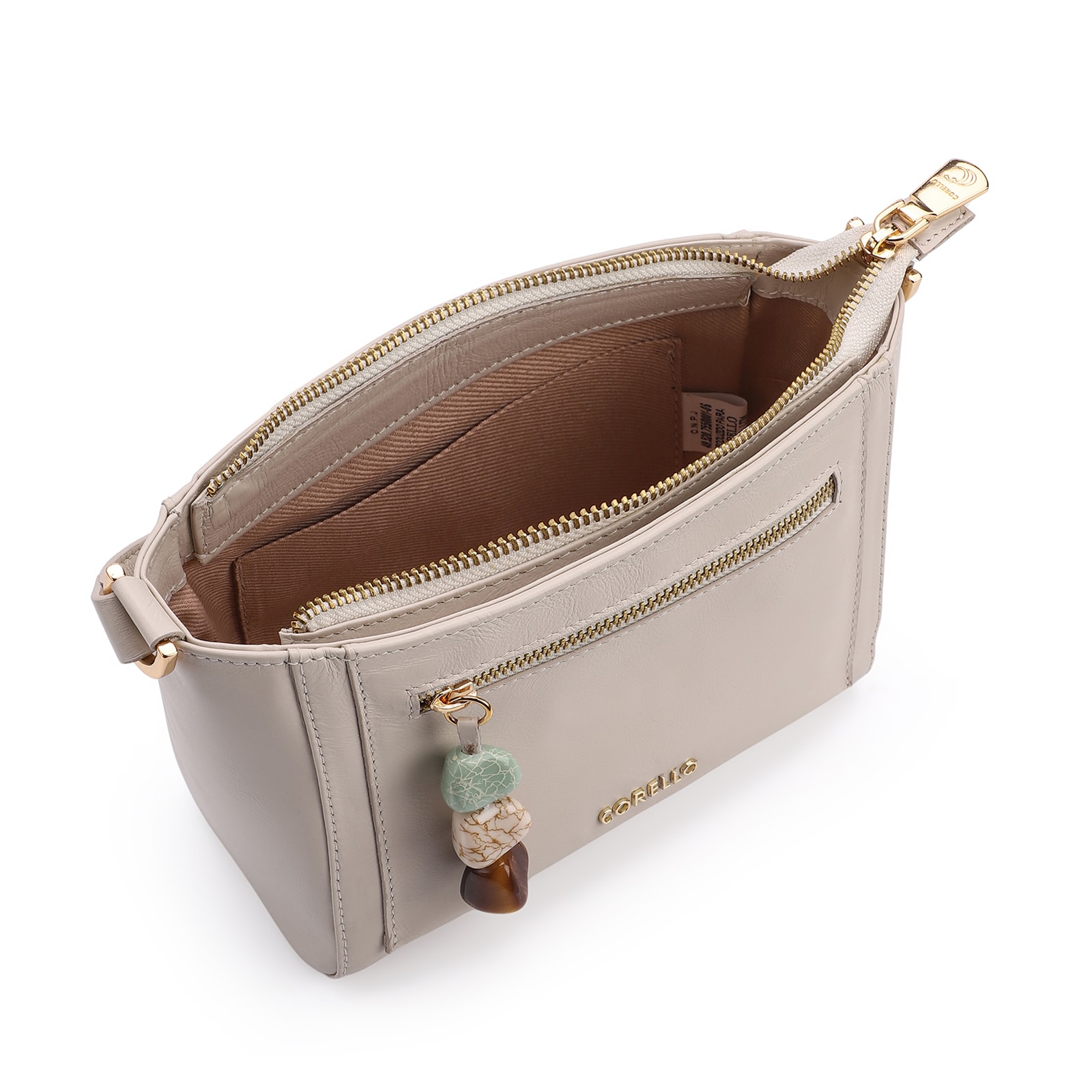 Bolsa Transversal Couro Off White