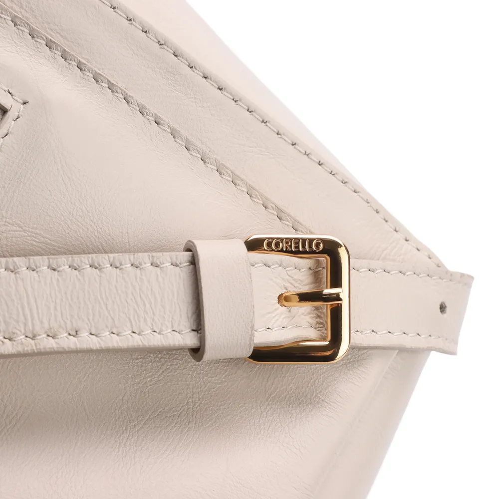 Bolsa Transversal Couro Off White - imagem 6