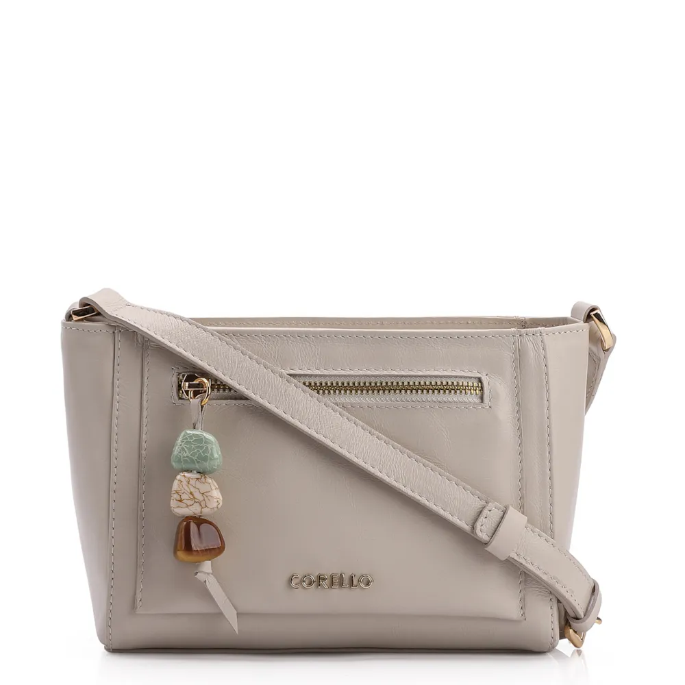 Bolsa Transversal Couro Off White