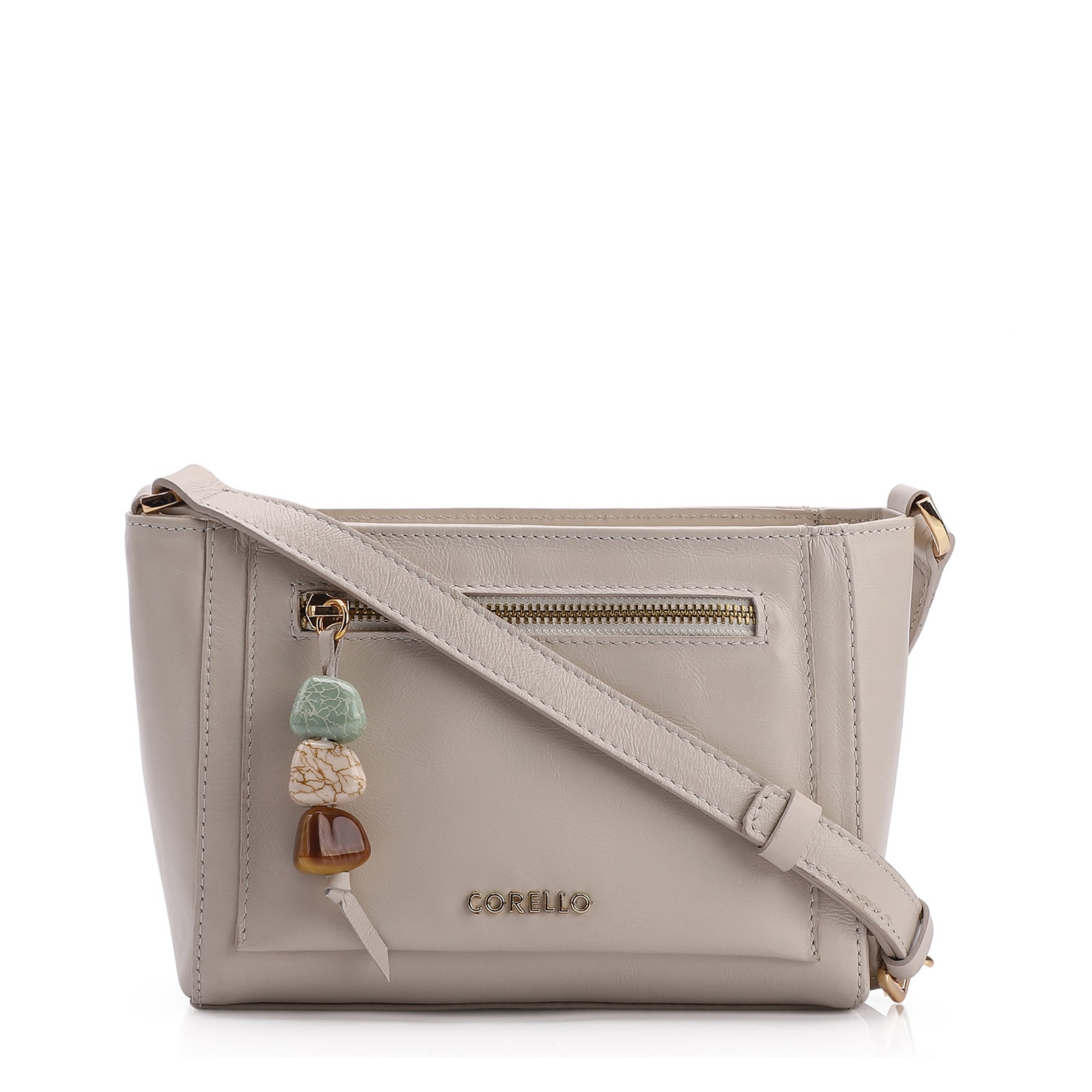 Bolsa Transversal Couro Off White