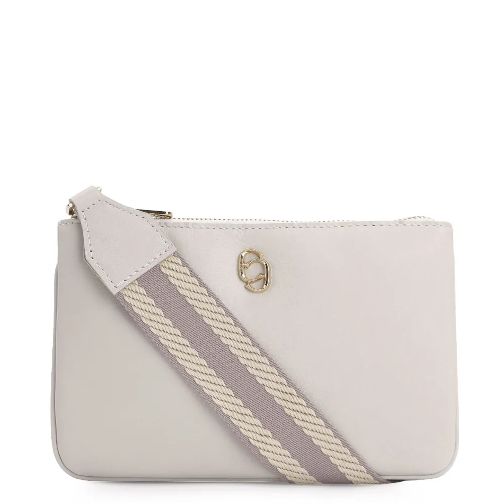 Bolsa Transversal Couro Off White