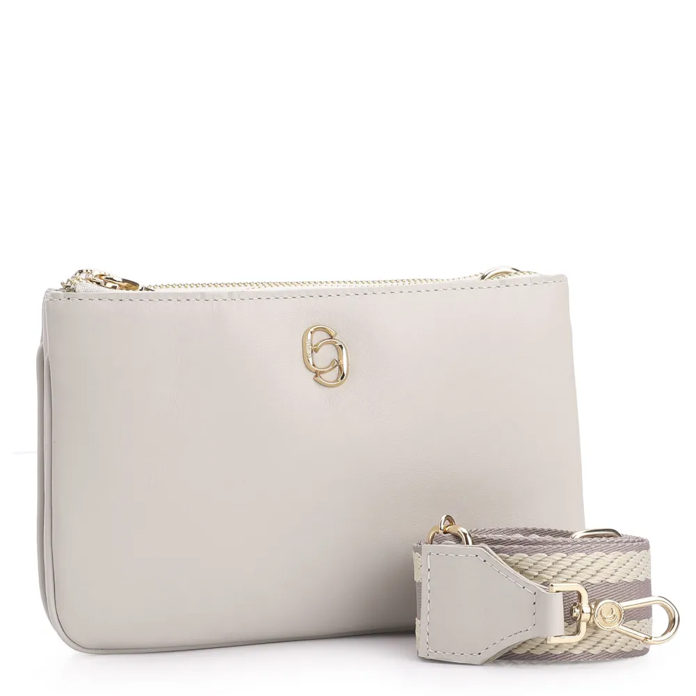 Bolsa Transversal Couro Off White - imagem 2
