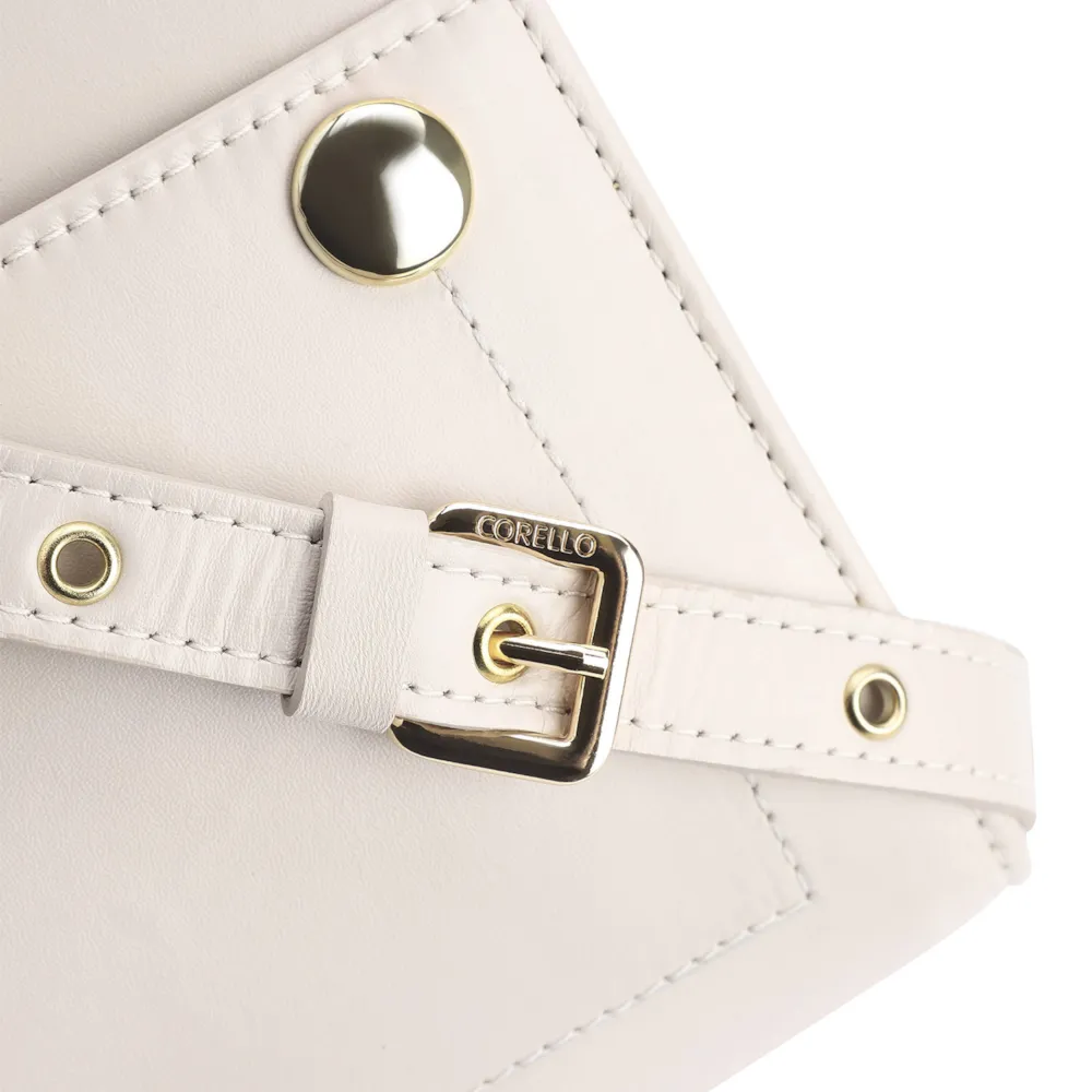 Bolsa Transversal Couro Off White - imagem 5
