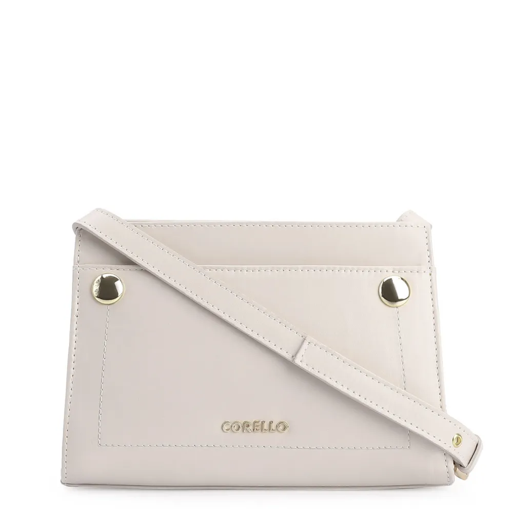 Bolsa Transversal Couro Off White