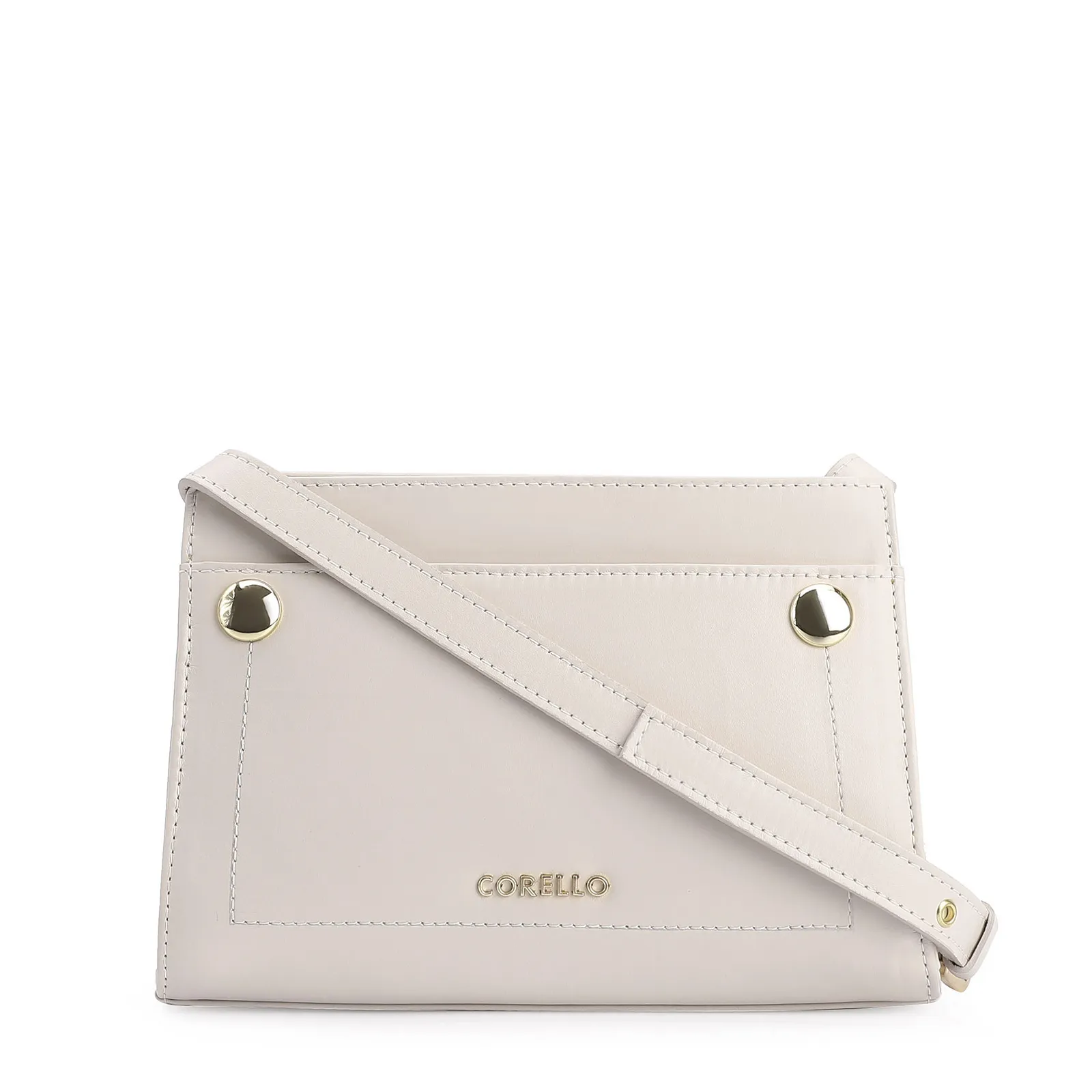 Bolsa Transversal Couro Off White