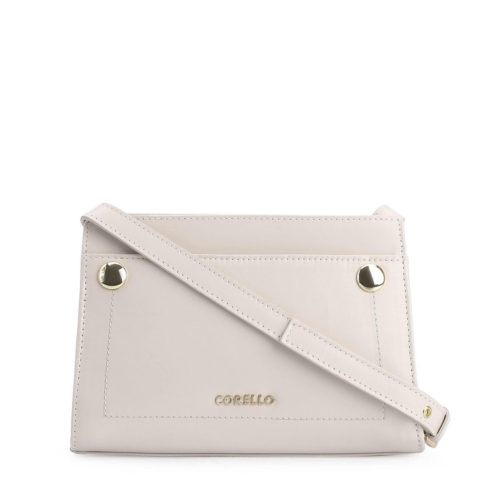 Bolsa Transversal Couro Off White