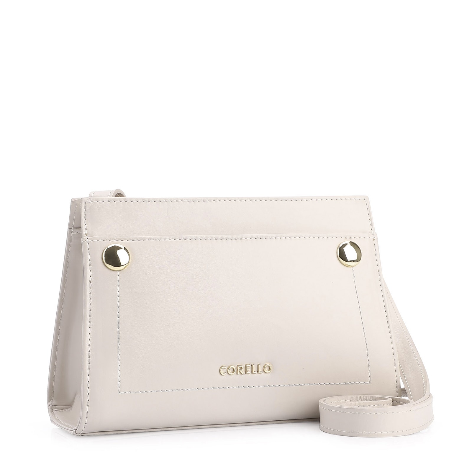 Bolsa Transversal Couro Off White