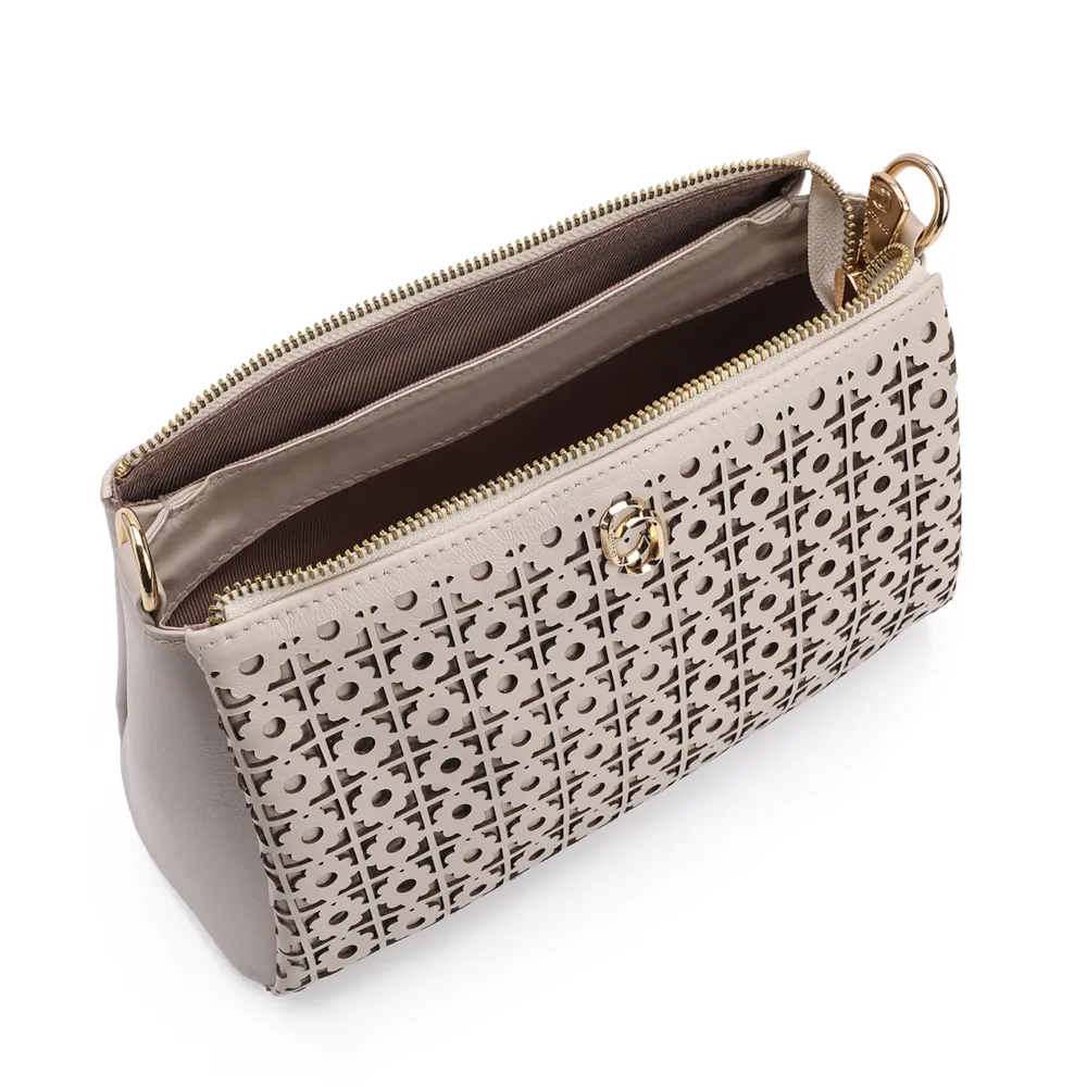 Bolsa Transversal Couro Off White - imagem 4