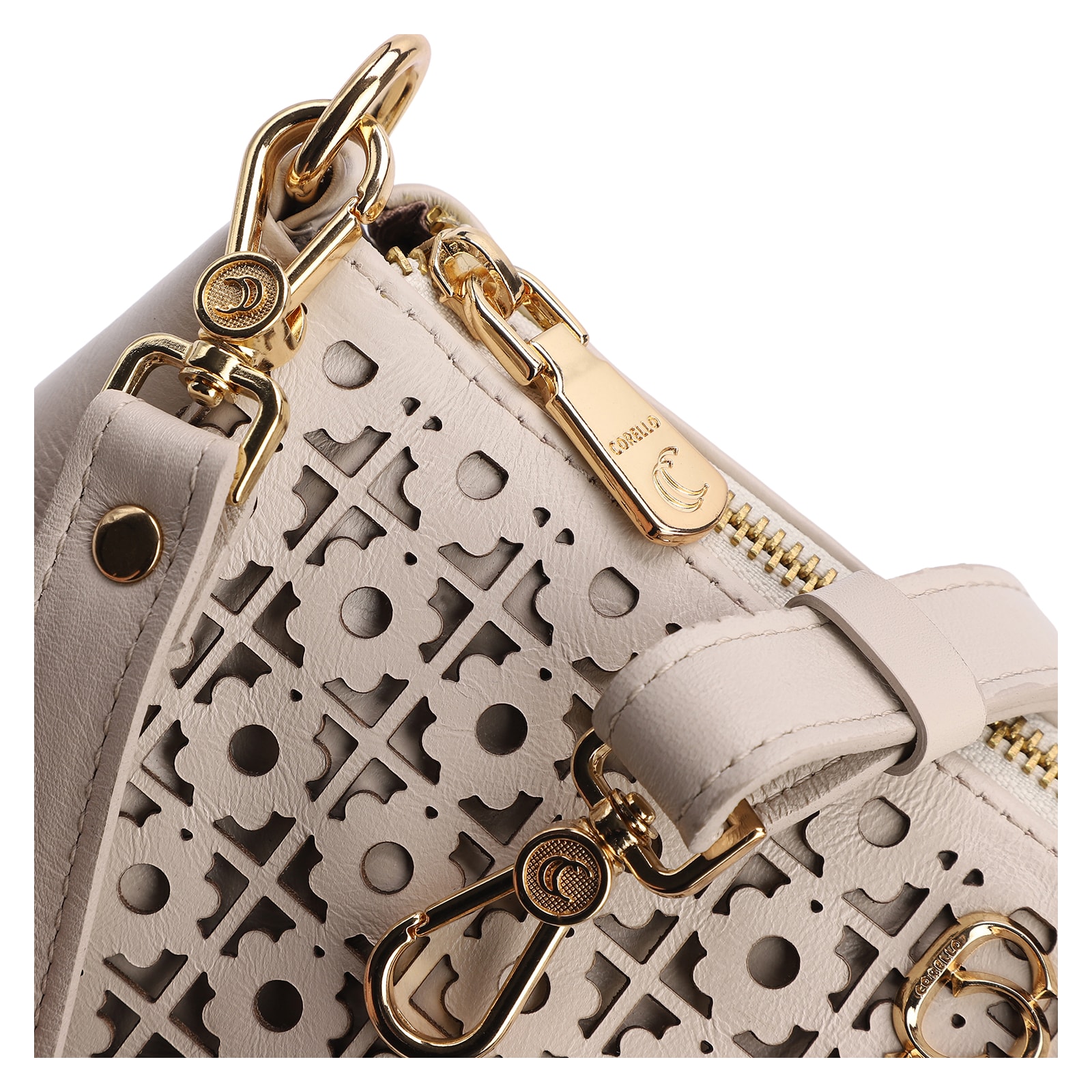 Bolsa Transversal Couro Off White