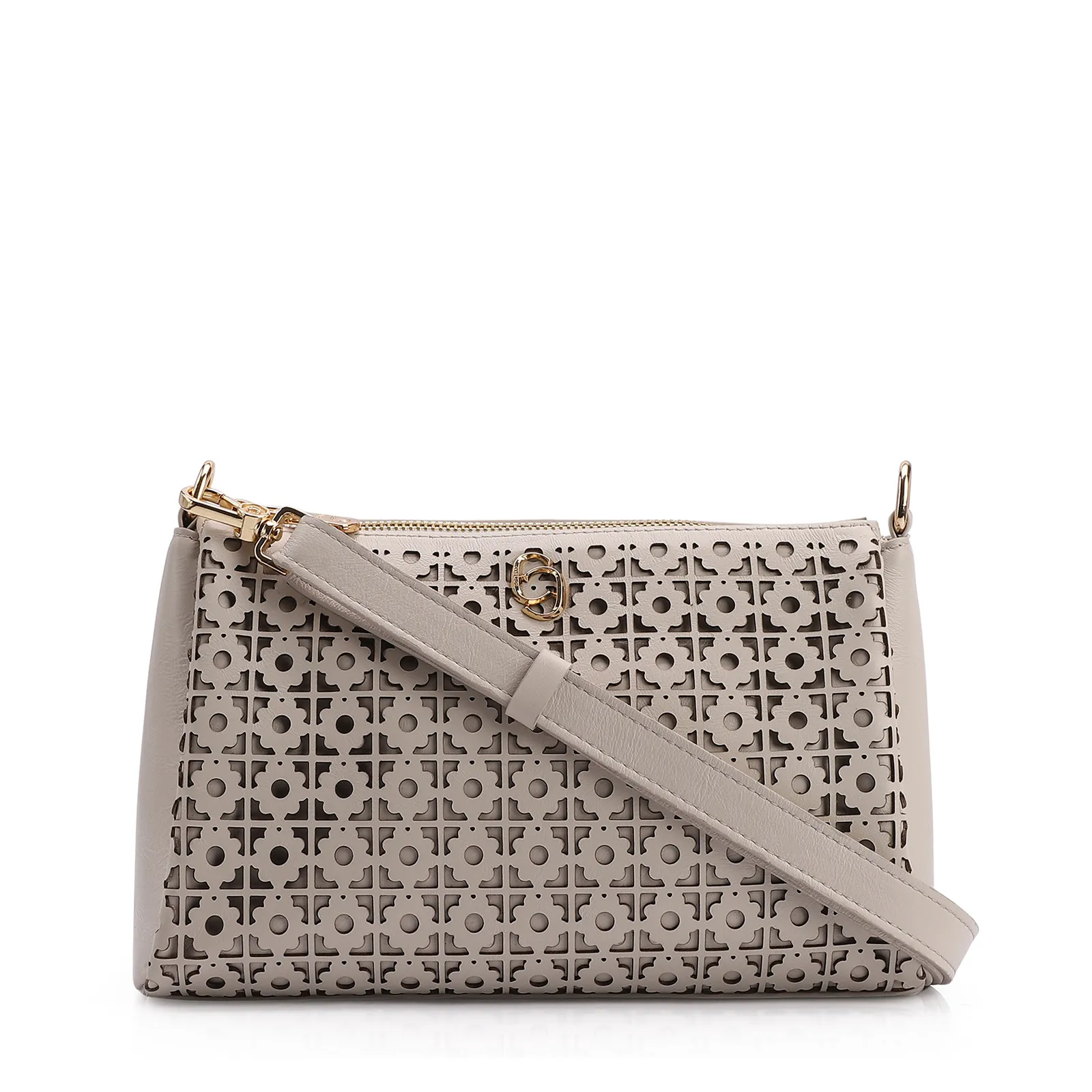 Bolsa Transversal Couro Off White