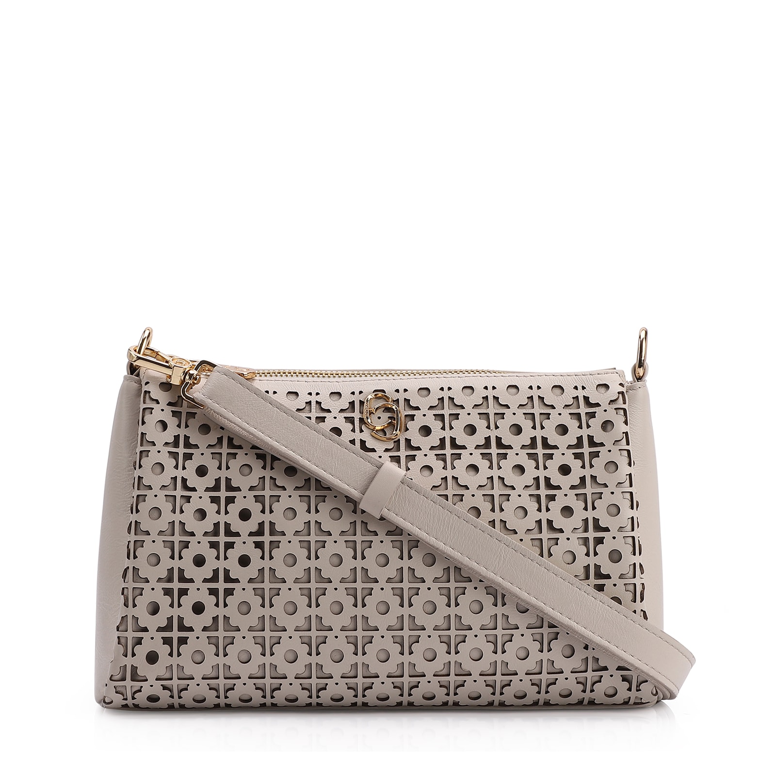 Bolsa Transversal Couro Off White