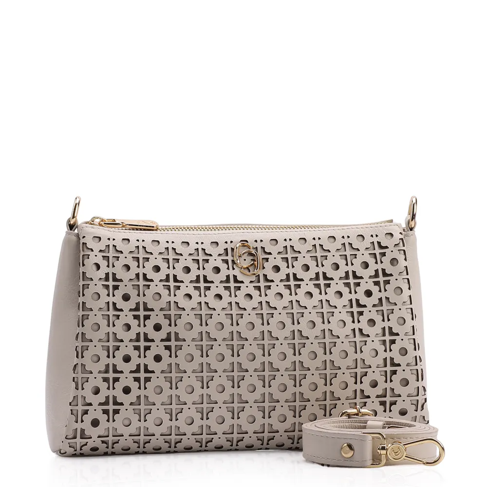 Bolsa Transversal Couro Off White - imagem 2